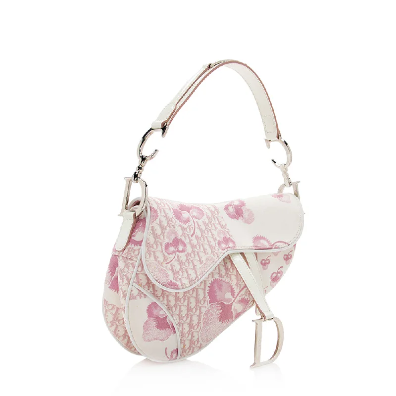 Dior Diorissimo Vintage Flowers Saddle Shoulder Bag (SHF-20424)