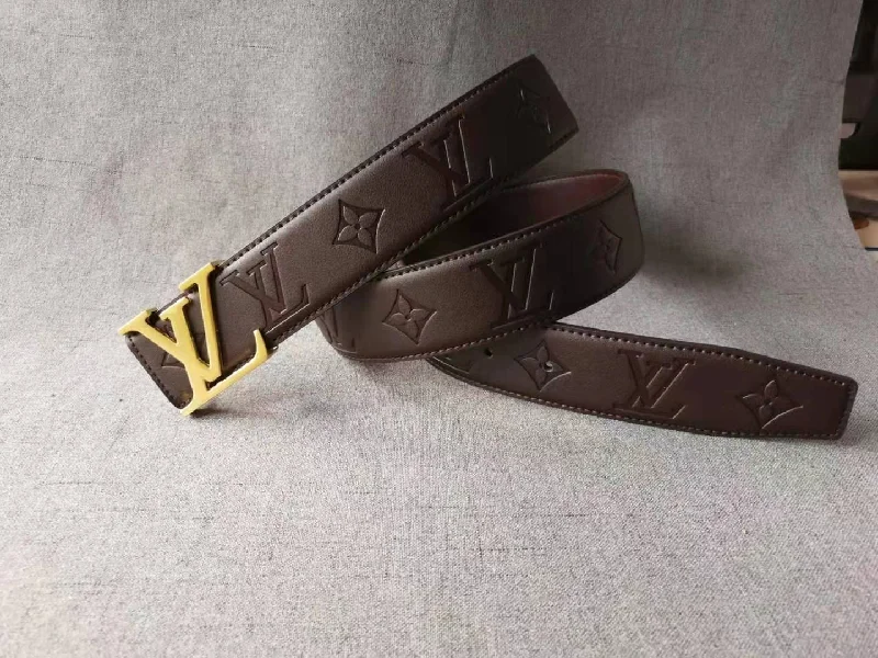 Brown belt gold buckle