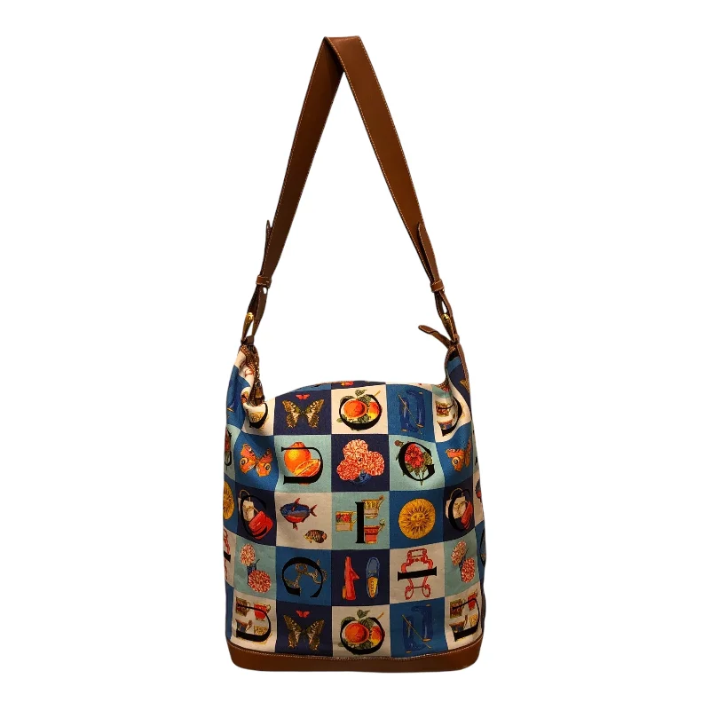 GUCCI/Tote Bag/All Over Print/BLU/BAMBOO HOBO ALPHABET