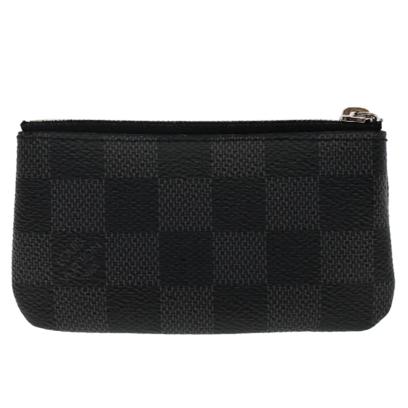 LOUIS VUITTON Damier Graphite Pochette Cles Coin Purse N60155 LV  48781