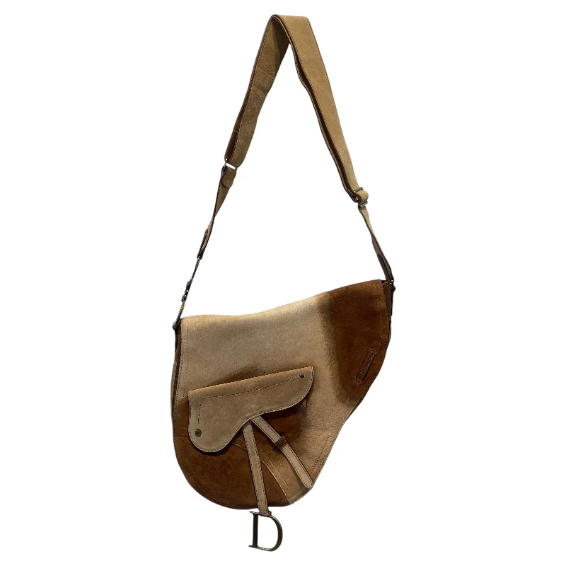 Christian Dior/Hand Bag/Suede/BRW/PONYHAIR SADDLE