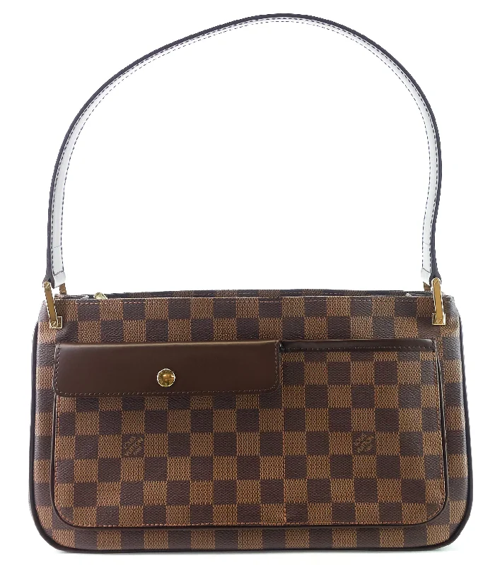 Aubagne Damier Ebene Canvas Shoulder Bag