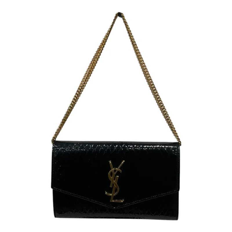 SAINT LAURENT/Bag/OS/Animal Pattern/Leather/BLK/PYTTHON UPTOWN CHAIN WALLET