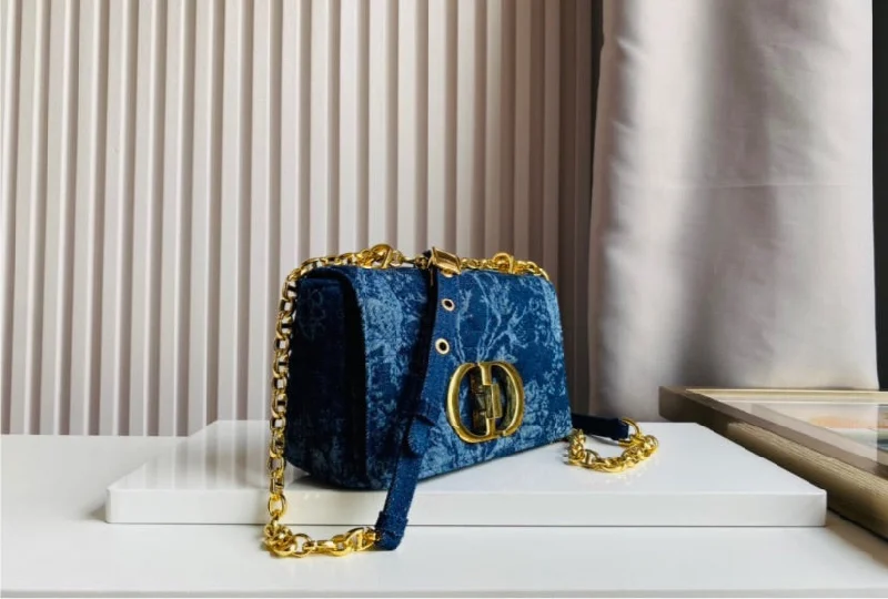 Blue Dior woman shoulder handbag