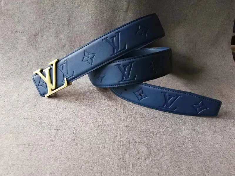 Blue belt gold buckle