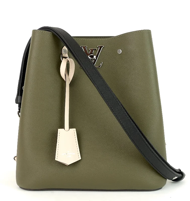 LockMe Calfskin Leather Bucket Bag