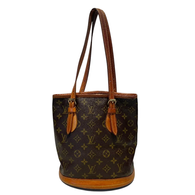 LOUIS VUITTON/Hand Bag/Monogram/Leather/BRW/bucket pm