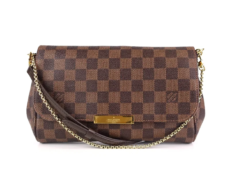 Favorite MM Damier Ebene Canvas Handbag with Strap