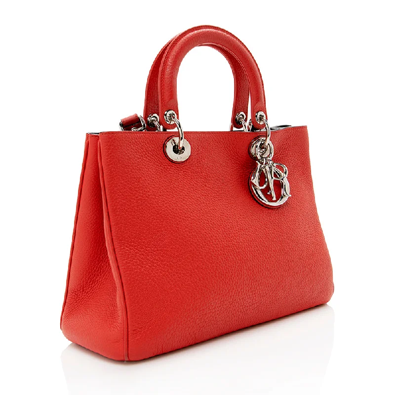 Dior Bullcalf Leather Diorissimo Medium Tote (SHF-16268)