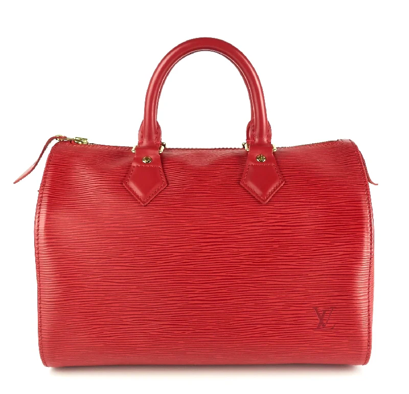 Speedy 25 Red Epi Leather Bag