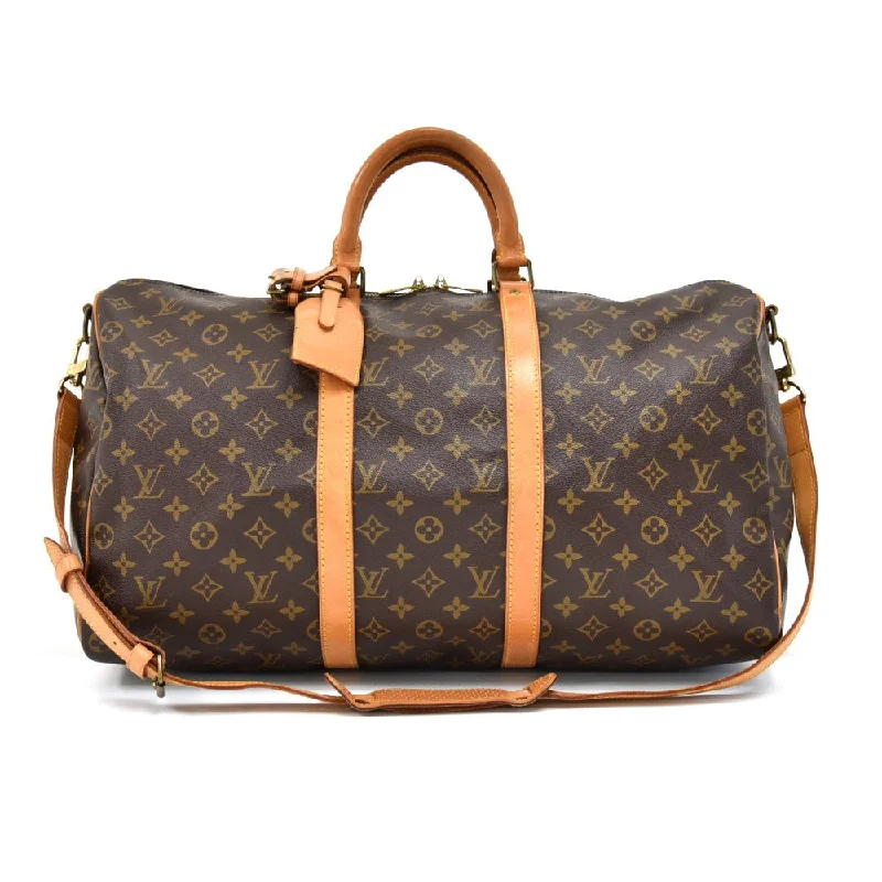 Keepall 50 Bandouliere Monogram Canvas Duffel Bag